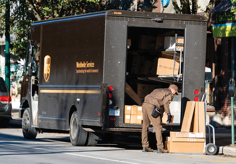 UPS Driver delivering PBIS Messaging tools to you